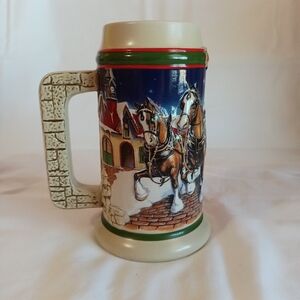 Vintage Budweiser "Grant's Farm Holiday" Beer Stein